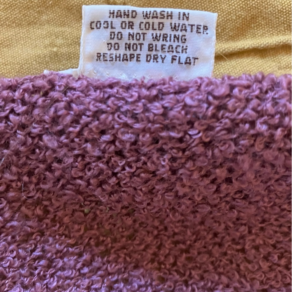 VTG Casual Corner Womens Cable Knit Vest Sz. M Lilac Purple Fairy Cottagecore - Picture 5 of 7